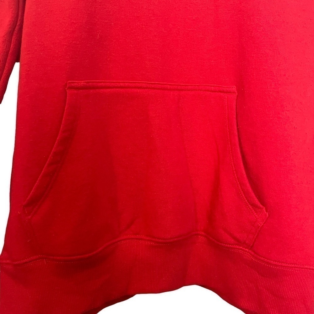 Fila Red Unisex Long Sleeve Hoodie with Kangaroo Pocket Sz. L - Picture 3 of 13